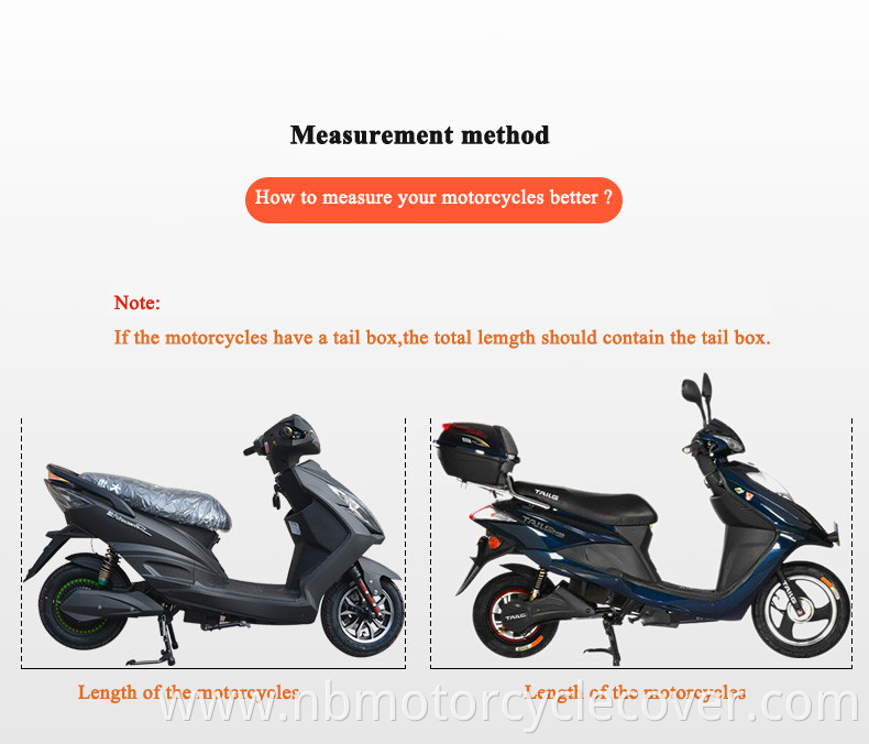 Polyester 190T cheap wholesale price silver coated Chinese scooter cover set waterproof uv protection